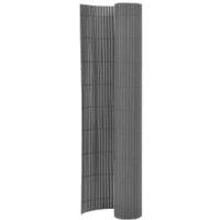 Double-Sided Garden Fence 90x400 cm Grey