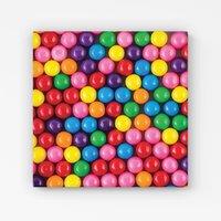 Warren Reed - Designer Brightly Colored Gum Balls Canvas in Pink | Size: w40 inch x h40 inch