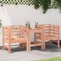 Berkfield Home Garden Chairs 2 pcs 61.5x53x71 cm Solid Wood Douglas in Brown