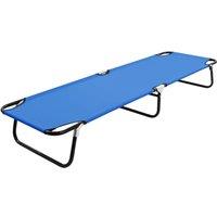 Berkfield Home Folding Sun Lounger Blue Steel