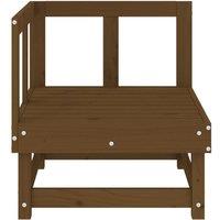 Berkfield Home Garden Corner Sofas 2 pcs Honey Brown Solid Wood Pine