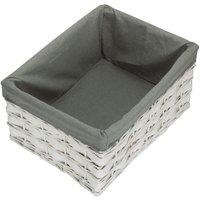 Red Hamper White Grey Lined Scandi Storage Basket With Grey Lining | Size: XL