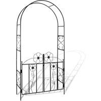 Berkfield Home Garden Arch Door in Black