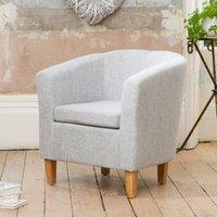 Artemis Home Alderwood 68cm Wide Fabric Tub Chair Armchair in Light Grey