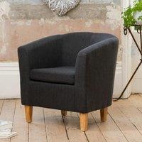 Artemis Home Alderwood 68cm Wide Fabric Tub Chair Armchair in Black