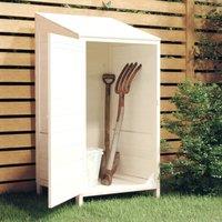 Berkfield Home Garden Shed White 55x52x112 cm Solid Wood Fir | Size: 55 x 52 x 112 cm