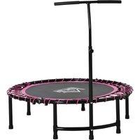 HOMCOM Trampoline Outdoor Bouncer Jumper 3-Level Adjustable Handle in Pink