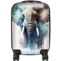 Warren Reed - Designer Majestic Elephant Splashart Suitcase in Grey | Size: Large