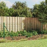 Berkfield Home Wire Mesh Fence with Flange Green 0.8x25 m