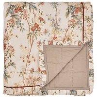 Sanderson 'Lakeland Paradis' Cotton Throw in Cream | Size: 150 cm x 200 cm