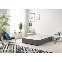 Somnior Ziggy Platform Divan Bed Base With 2 Drawers Linen in Dark Grey | Size: Double