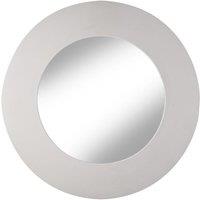 nielsen Round Wooden Wall Mirror Light Grey 90cm
