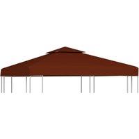 Berkfield Home 2-Tier Gazebo Top Cover 310 g/m 3x3 m Terracotta in Brown