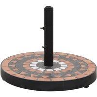 Parasol Base Terracotta and White Round 12 kg