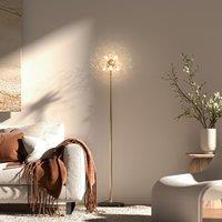 HOMCOM Tall Standing Lamp with Dandelion like Lampshade in Gold