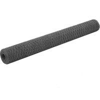 Berkfield Home Chicken Wire Fence Steel with PVC Coating 25x1.2 m Grey