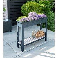 Norfolk Leisure Lifestyle Florenity High Planter with Zinc Tray in Dark Blue