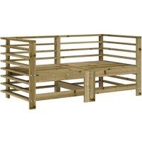 Berkfield Home Garden Corner Sofas 2 pcs Impregnated Wood Pine in Brown