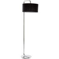 Orsina Leyna Floor Lamp with Black Fabric Shade