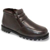 Chums Men's Leather Twin Zip Wide Fit Boot in Brown | Size: 8