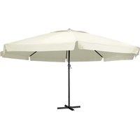 Outdoor Parasol with Aluminium Pole 600 cm Sand White