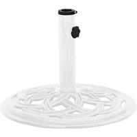 Umbrella Base White 44x44x31 cm Cast Iron