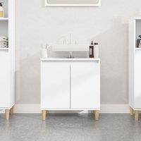 Sink Cabinet High Gloss White 58x33x60 cm Engineered Wood