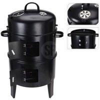 ProGarden BBQ Charcoal Grill with Chimney and 2 Cooking Grills Black