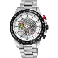 Scuderia Swiss Quartz White Dial Chronograph Date Watch