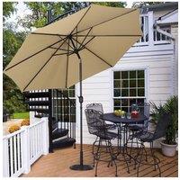 Patio Umbrella Large 3M Traditional Parasol with Round Base
