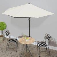 Balcony Parasol with Aluminium Pole Sand 300x155 cm Half