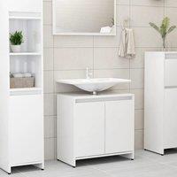 Bathroom Cabinet High Gloss White 60x33x61 cm Engineered Wood