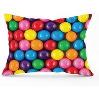 Warren Reed - Designer Brightly Colored Gum Balls Cushions in Pink | Size: 45 cm x 45 cm