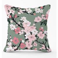 Warren Reed - Designer Pink Floral Abstract Pattern Outdoor Cushion | Size: 45 cm x 45 cm