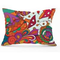 Warren Reed - Designer Mehndi Design Cushions in Red | Size: 60 cm x 60 cm