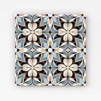 Warren Reed - Designer Beige & Brown Abstract Pattern Canvas in Grey | Size: W16 x H16