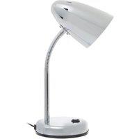 Orsina Matte Grey Desk Lamp, Adjustable Living Room Desk Lamp, Minimalistic Desk Lamp for Reading & Writing in Silver