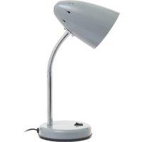 Orsina Matte Grey Desk Lamp, Adjustable Living Room Desk Lamp, Minimalistic Desk Lamp for Reading & Writing