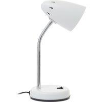 Orsina Matte Grey Desk Lamp, Adjustable Living Room Desk Lamp, Minimalistic Desk Lamp for Reading & Writing in White