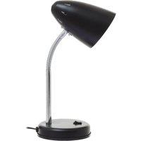 Orsina Matte Grey Desk Lamp, Adjustable Living Room Desk Lamp, Minimalistic Desk Lamp for Reading & Writing in Black
