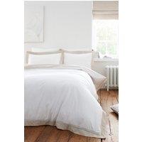 Bianca 'Oxford Lace' 200 Thread Count Cotton Duvet Cover Set in Natural | Size: Single