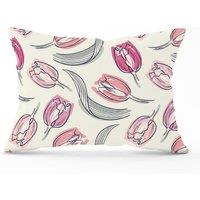 Warren Reed - Designer Tulips Cushions in Pink | Size: 45 cm x 45 cm