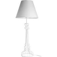 Orsina Black Silhouette Table Lamp, Wire Frame Base Table Light For Study, Distinctive Decorative Desk Lamp in White
