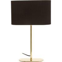 Orsina Silver Table Lamp, Shiny Silver Ceramic Base With Ribbed Texture, White Fabric Shade For Soft in Black