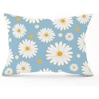 Warren Reed - Designer Summer Daisy Pattern Cushions in Blue | Size: 45 cm x 45 cm