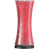 Orsina Mosaic Red Glass Lamp, Artistic Glass Lamp, Accent Table Light, Modern Light Fixture, LED Bedside Lamp