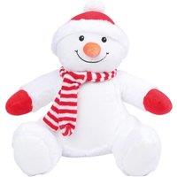 Mumbles Zipped Snowman Plush Toy in White