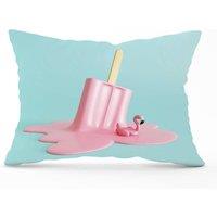 Warren Reed - Designer Flamingo Ice Cream Cushions in Pink | Size: 45 cm x 45 cm