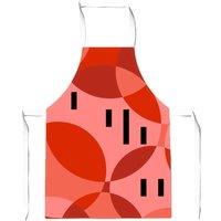Warren Reed - Designer Red Circle Pattern Apron
