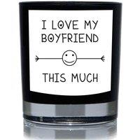 60 SECOND MAKEOVER I Love My Boyfriend This Much Funny 20cl Candle in Black